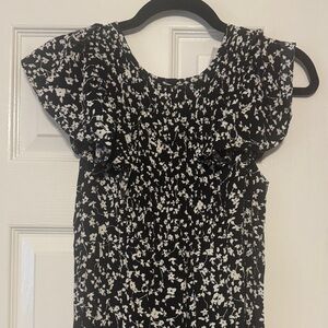 Old Navy Black and White Floral Dress